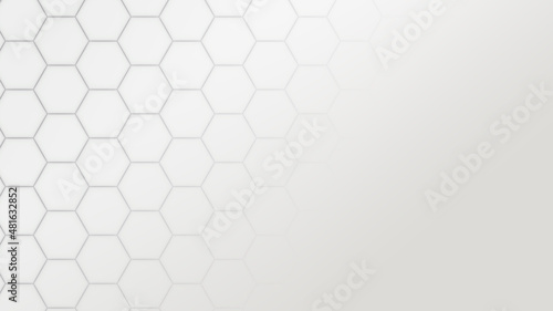 White Hexagon Honeycomb Fade Abstract Background for Business Presentations
