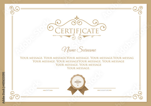 vector certificate work, greeting document