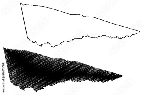 Caem municipality (Bahia state, Municipalities of Brazil, Federative Republic of Brazil) map vector illustration, scribble sketch Caem map photo