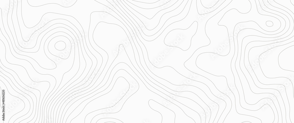 Topographic map lines, contour background, Vector contour topographic map background. Topography and geography map grid abstract backdrop, Luxury black abstract line art.