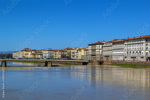 Arno River in Florence  Italy