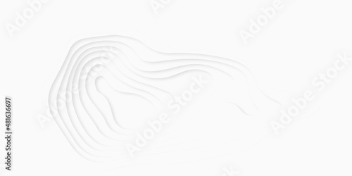 Abstract 3d background with papercut shapes. Paper design, vector creative trendy illustration,  Shades of White background are cut from paper. Abstract background with waves.