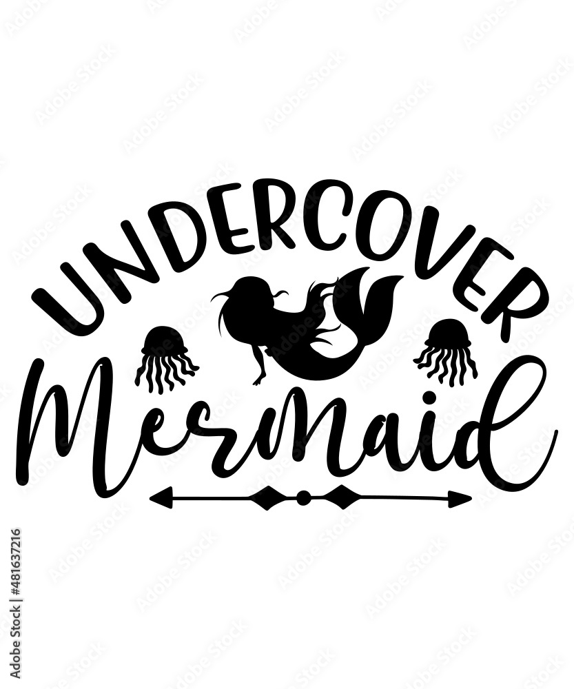 Mermaid SVG Bundle Mermaid Silhouette Mermaid Vector Mermaid Cut file ...