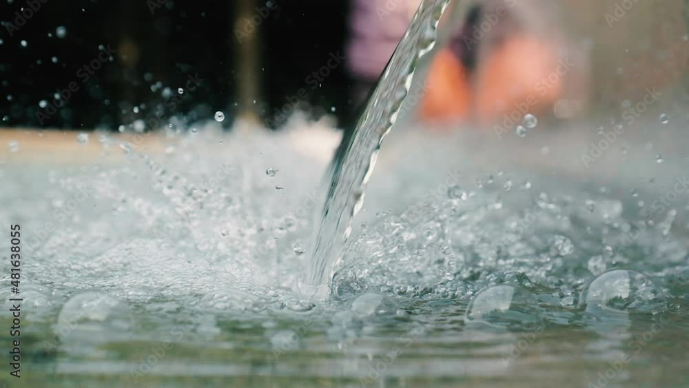 Splashing water drops in slow motion Splashing water drops in slow motion