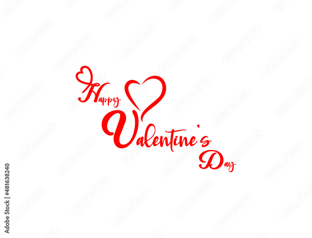 valentines' day logo vector illustration 