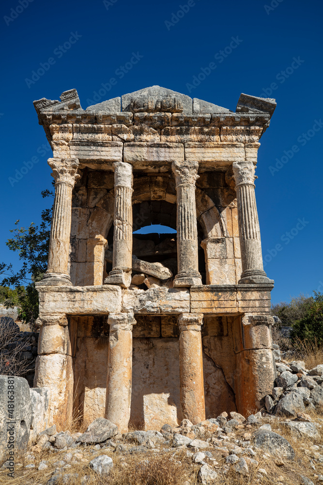 Fototapeta premium Imbriogon was an ancient place in Cilicia Trachea, whose modern name is Demircili (formerly Dösene) in Silifke district, in Mersin province, Turkey. 