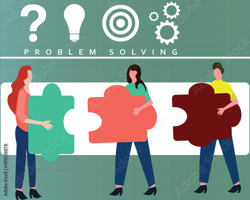 2d illustration business solved concept

