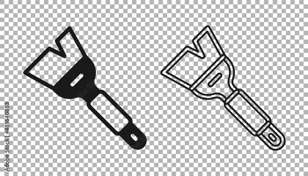 Black Beekeeping brush icon isolated on transparent background. Tool of the beekeeper. Vector Black Beekeeping brush icon isolated on transparent background. Tool of the beekeeper. Vector