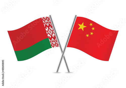 Belarus and China flags. Belarusian and Chinese flags isolated on white background. Vector illustration. Free Download Belarus and China flags. Belarusian and Chinese flags isolated on white background. Vector illustration. - GFXLoad