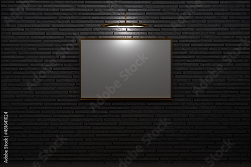 Wallpaper Mural painting mockup on brick wall 3d rendering Torontodigital.ca