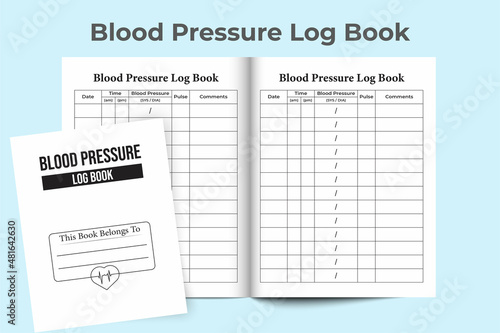 KDP interior blood pressure notebook. Pulse tracker journal template. Blood pressure logbook template. KDP interior notebook. Blood pressure tracker. KDP interior Blood pressure notebook.