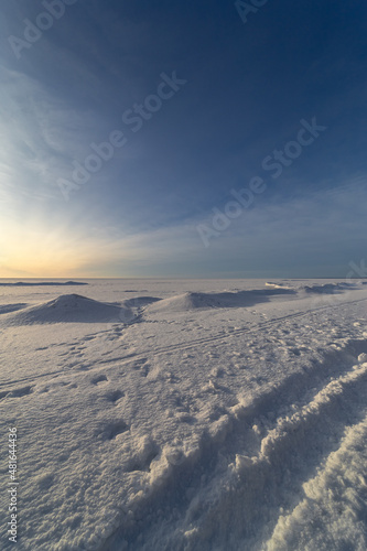 frozen gulf of finland in winter