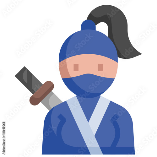 NINJA GIRL flat icon