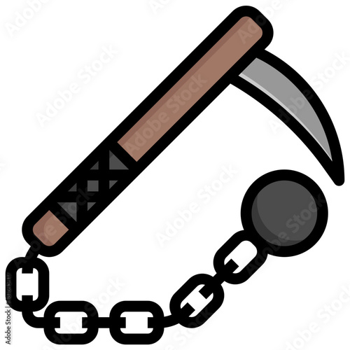 KUSARIGAMA Filled Outline