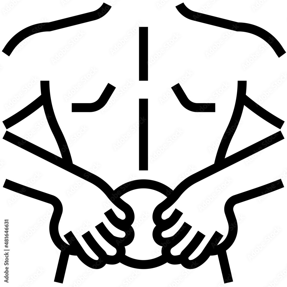 Fototapeta premium BACK PAIN line icon