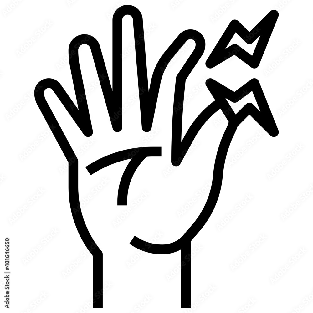 Obraz premium BROKEN FINGER line icon