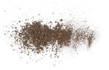 Pile dirt, soil isolated on white background with clipping path, top view