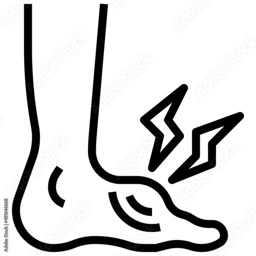 bruised foot outline icon