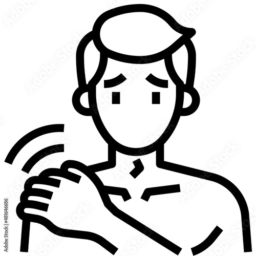 BRUISED SHOULDER line icon