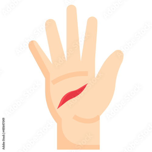 CUT HAND flat icon