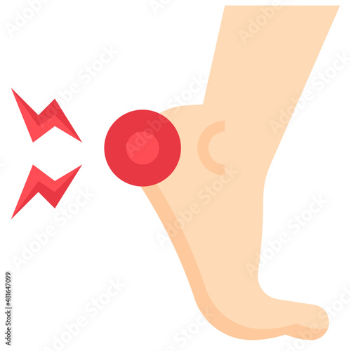 HEEL PAIN flat icon