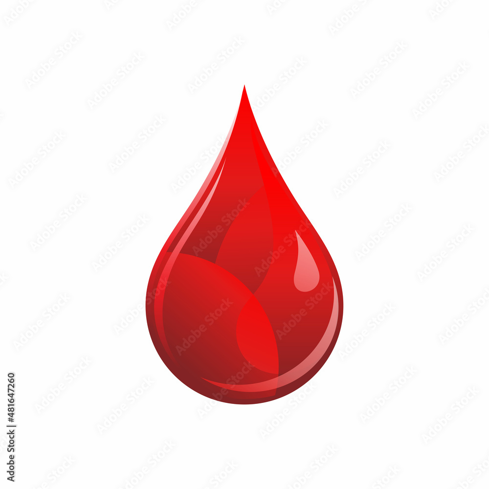 Blood drop icon isolated on white background Blood drop icon isolated on white background