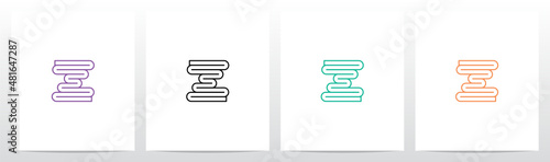 Folded Lines Letter Logo Design Z