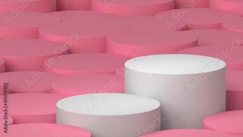 Wallpaper Mural background wallpaper studio modern minimal pink pedestal romance 3d render Torontodigital.ca