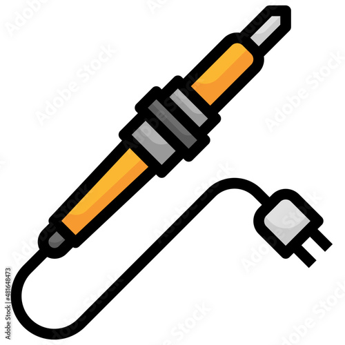 SOLDERING IRON Filled Outline