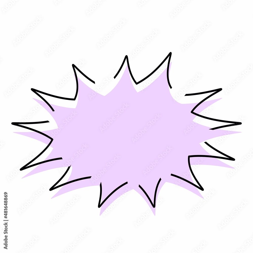 Colorful speech bubble of simple lines Colorful speech bubble of simple lines