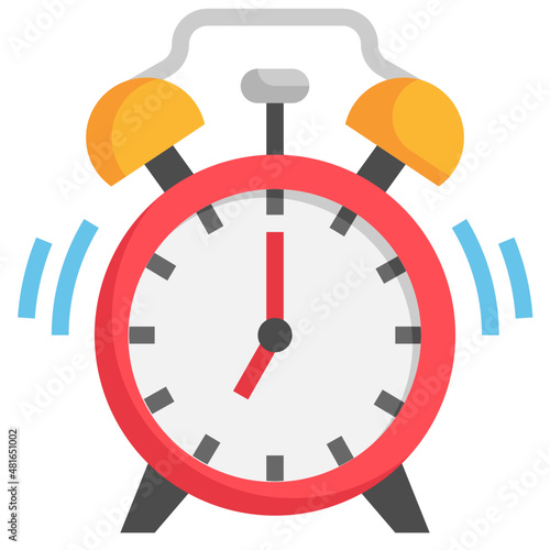 ALARM CLOCK flat icon