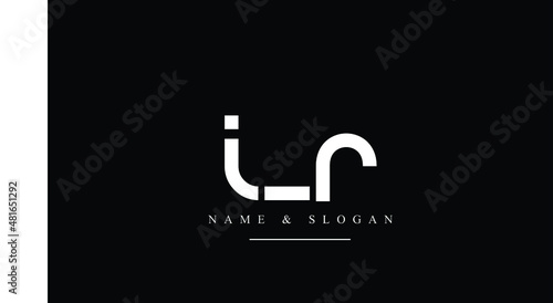 RI, IR, R, I abstract letters logo monogram