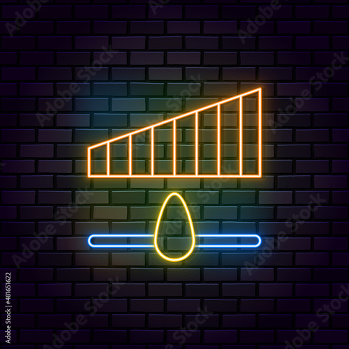 Speed neon icon Multiporpuse guage black corcle Icon. Simple element time and timer speed neon style vector icon