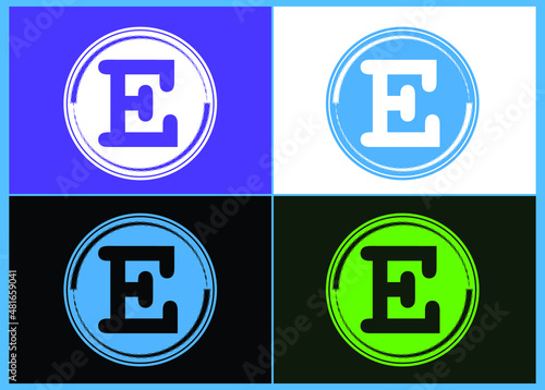 E letter logo and icon design