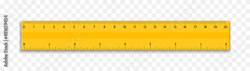 Canvas Print Ruler with inches and cm scale