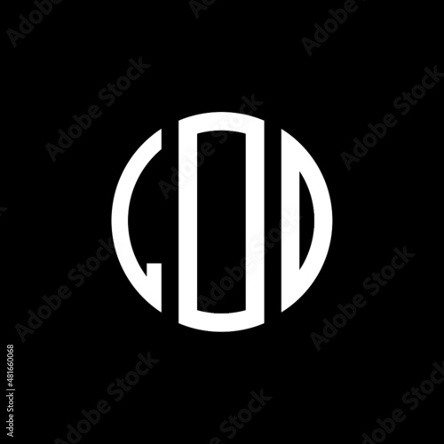 LDO letter logo design. LDO modern letter logo with black background. LDO creative  letter logo. simple and modern letter LDO logo template, LDO circle letter logo design with circle shape. LDO   photo