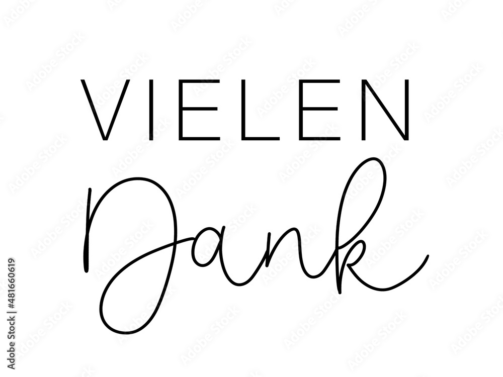 Vielen Dank handlettering Font (3) Stock 일러스트레이션 Adobe Stock