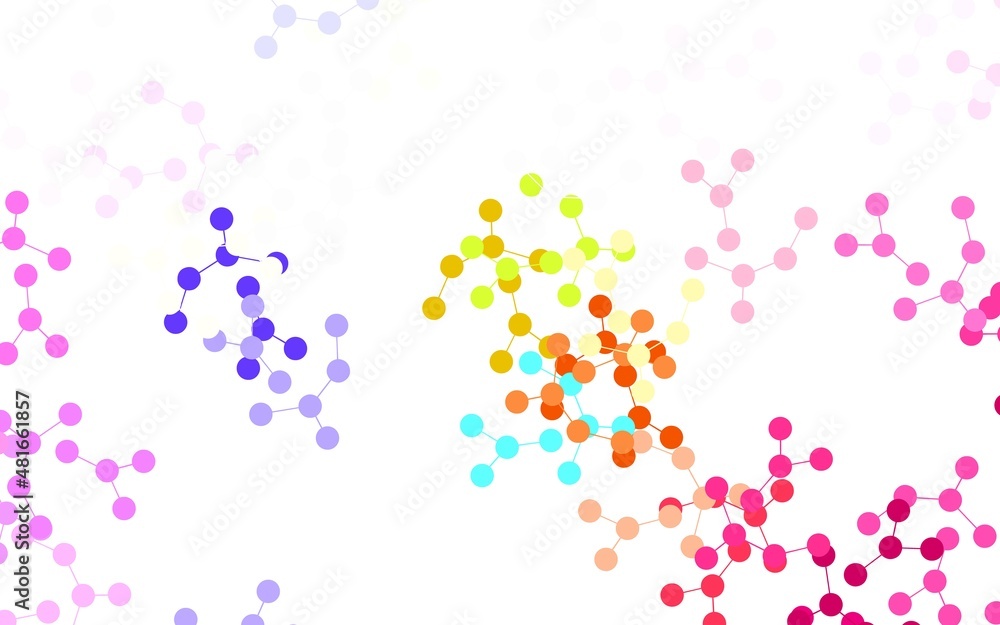 Light Multicolor vector template with artificial intelligence structure.