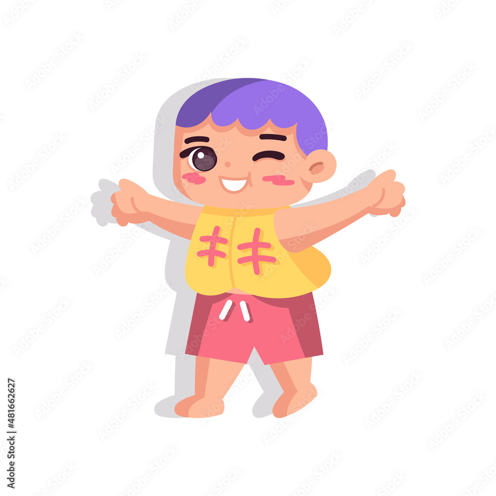Isolated boy seal children beach vector illustration Isolated boy seal children beach vector illustration