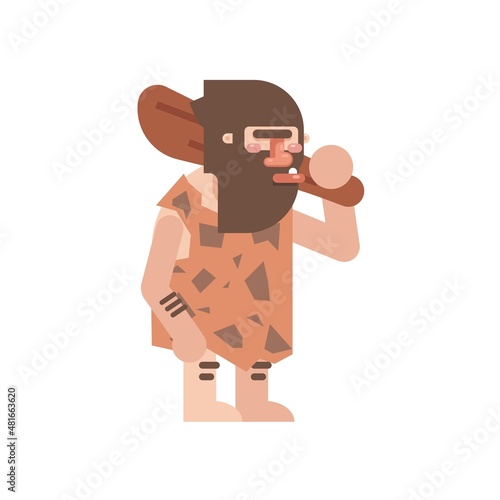 Caveman character, caveman vector illustration, caveman character design