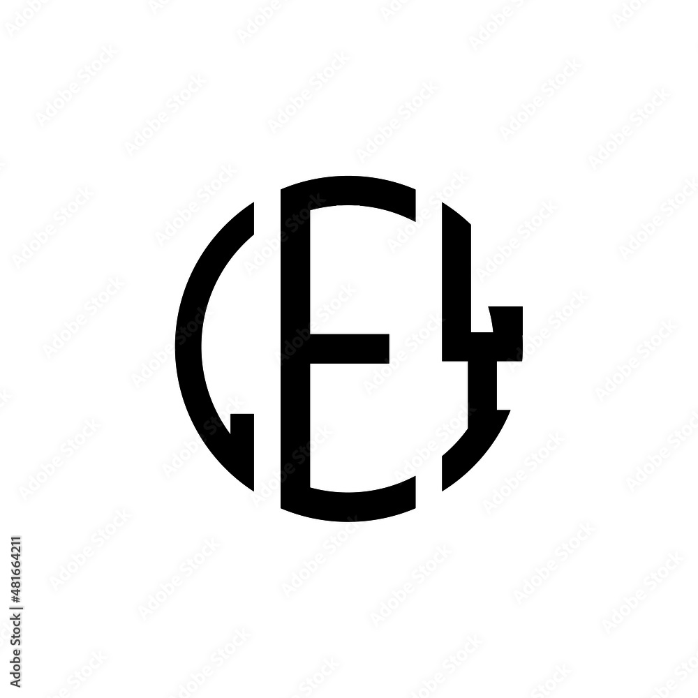 Vecteur Stock LEY letter logo design. LEY modern letter logo with black ...