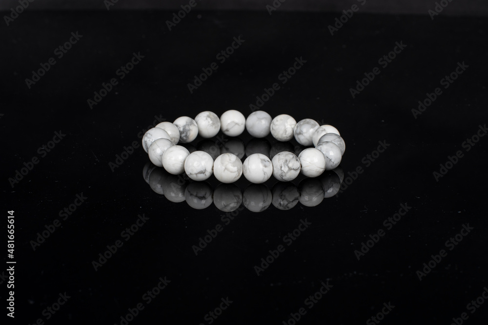 Marine woman's bracelets made of natural stones.