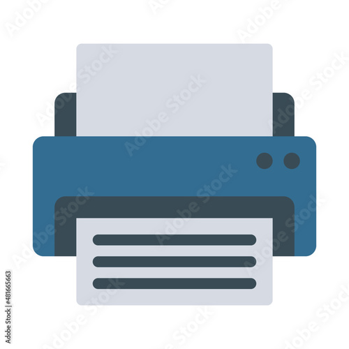 print printer scan scanner copy fax machine paper document office business finance icon