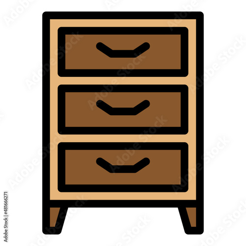 Billede på lærred cabinet draw drawer drawers document interior furniture file paper office busine