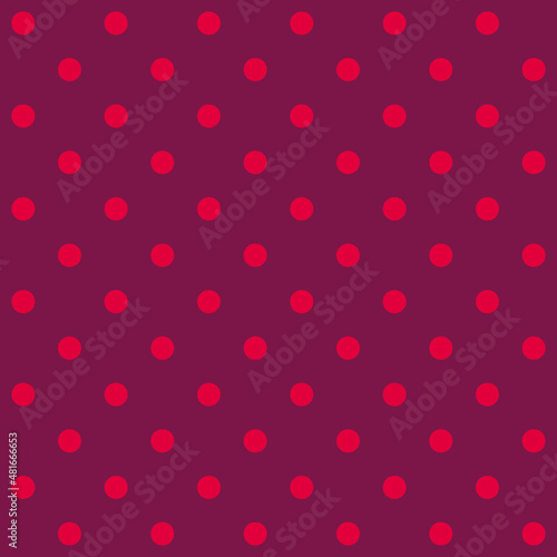 Valentine's retro polka dots burgundy red pattern