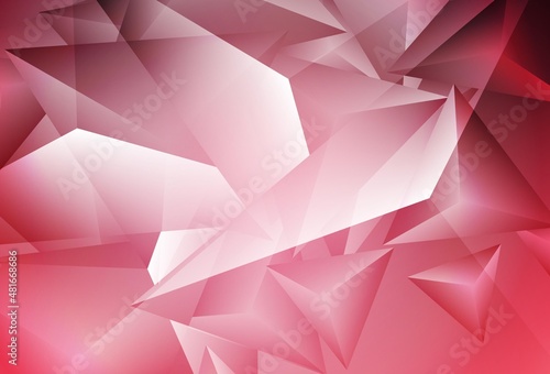 Light Pink vector background with polygonal style.