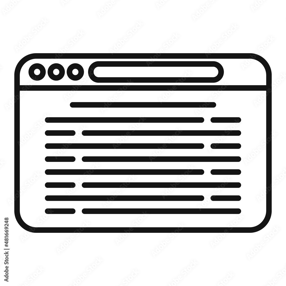 Online web page icon outline vector. People course Online web page icon outline vector. People course
