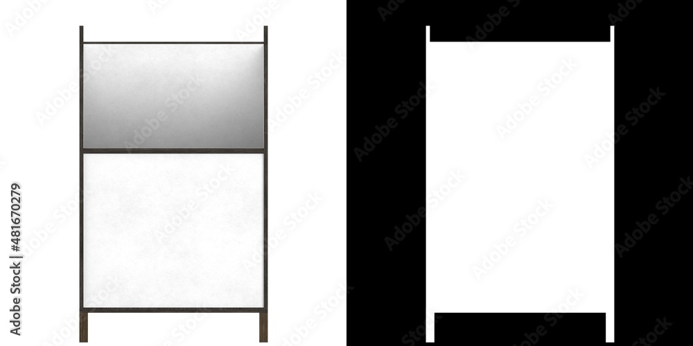 3D rendering illustration of a japanese table lamp 3D rendering illustration of a japanese table lamp