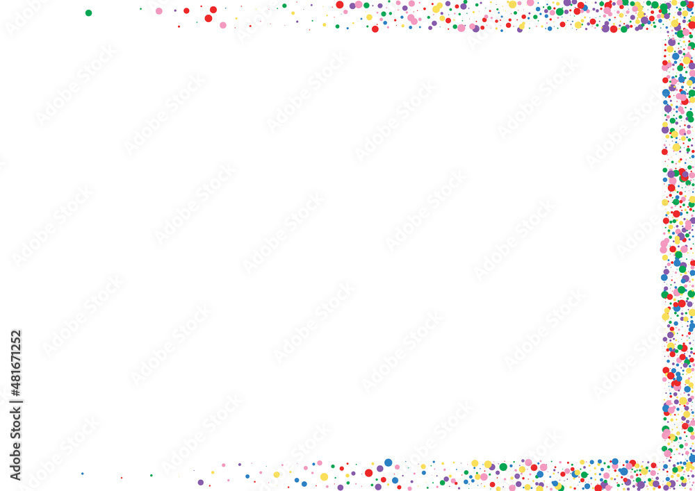 Multicolored Circle Dust Texture. Round Burst Illustration. Blue Festival Dot. Orange Border Confetti Background. Multicolored Circle Dust Texture. Round Burst Illustration. Blue Festival Dot. Orange Border Confetti Background.