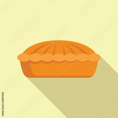 Cheesecake icon flat vector. Apple pie